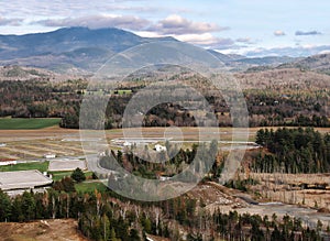 Lake Placid suburbs with Whiteface Mountain