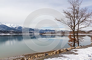 Lake Plastiras in the winter, Thessaly, Greece