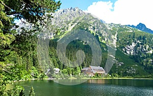 Lake Popradske pleso in Tatras mountains.