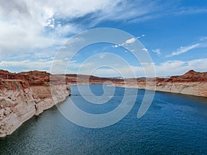 Lake Powell viewed from Glen Canyon Dam - Page - Arizona