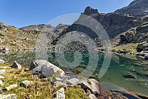 Lake and Preokorets popova kapa peak, Rila Mountain