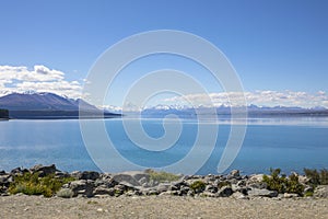 Lake Pukaki with Mt Cook in background, New Zealand