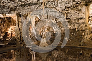 The lake in Punkva Cave, Moravian Karst photo