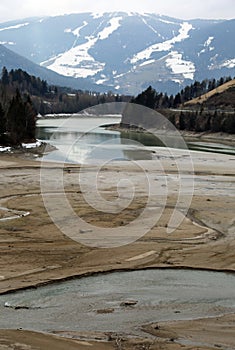 Lake in Puster Valley in Northern Italy photo