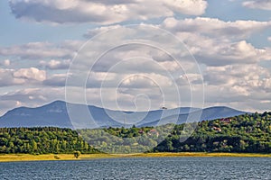 Lake Rabisha on the background of Balkan Mountains, Bulgaria