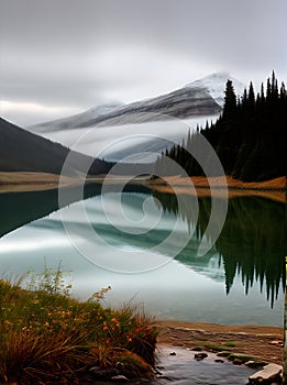 lake rain watercolour pastel tones reformat