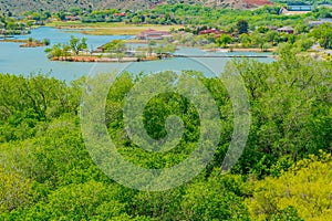 Lake Ransom Canyon is surrounded by houses in Texas