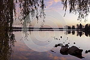 Lake with reflections