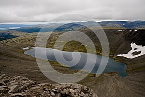 Lake reflects the clouds