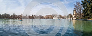 Lake of the Retiro Park in Madrid