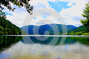 Lake of retournemer in vosges forest