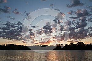 Lake, right after sunset,