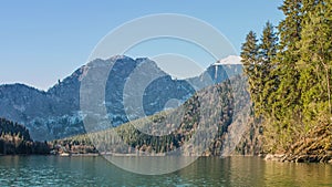 Lake Ritsa and the Caucasus mountains in Abkhazia