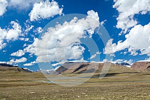 Lake and river Arabel-Suu in Kirghizia