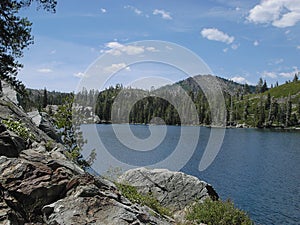 Lake with rocks