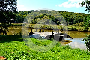 Lake in Romanian Peasant Museum, Dumbrava Sibiului, Transylvania