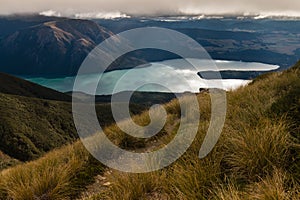 Lake Rotoiti in New Zealand at sunset