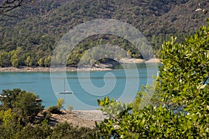 The lake Saint Cassien near Fayence