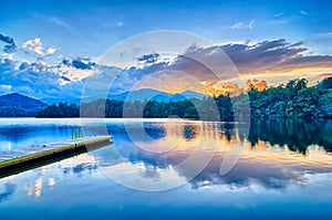 lake santeetlah in great smoky mountains north carolina