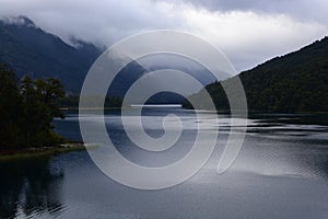 Lake Sarangan, Indonesia in fog