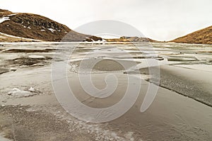 Lake Scaffaiolo froze at the beginning of the year photo