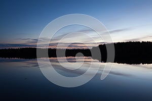 Lake scape at twilight