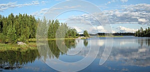 Lake scenery panorama