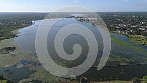 Lake Seminole of Pinellas County, Florida Aerial Daytime Flyover View