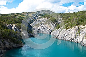 Lake Serre-PonÃÂ§on southeast France photo