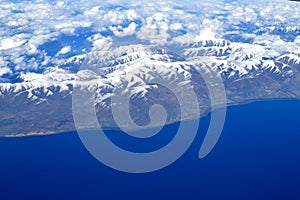 Lake Sevan and Caucasus Mountains