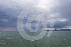 Lake Sevan in cloudy weather