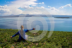 Lake Sevan is the largest body of water in Armenia and in the Caucasus region. Blue expanses of water, mountains, a meadow with fl