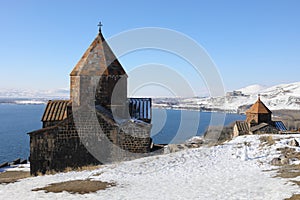 Lake Sevan, Surb Arakelots Church is ancient photo