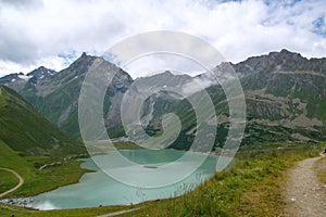 A lake in the sharpy alps Austria