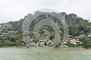 Lake shore of Valle de Bravo, Mexico photo