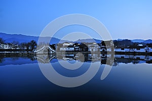 Lake side ancient building