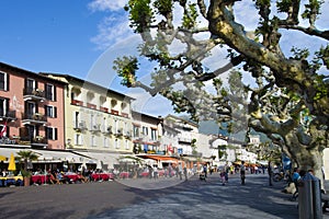 Lake side in Ascona, Ticino, Switzerland