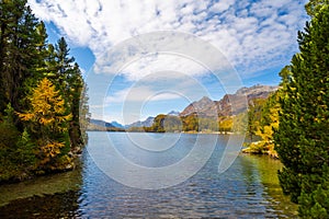 Lake of Sils Maria, in the Engadine.