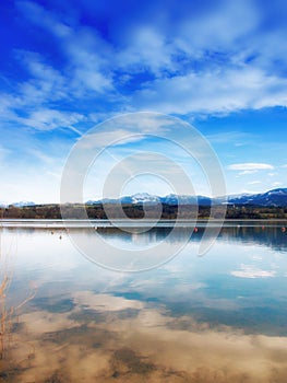 Lake simssee and mountain kampenwand (1)