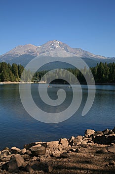 Lake Siskyou and Mount Shasta