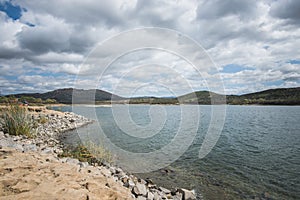 Lake Skinner Reservoir Recreation Area on a Cloudy Day in Temecula, Riverside County, California