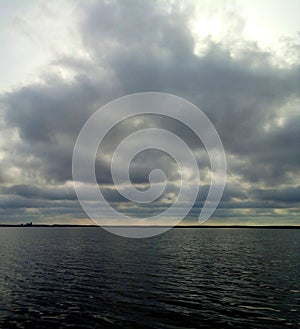 Cloudy day and Rekyva lake photo