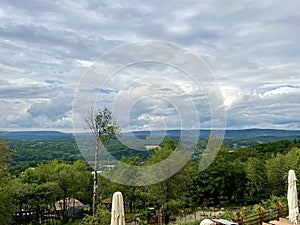 Lake Solina is a largest in Poland water reservoir photo