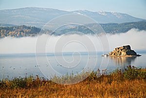 Lake Sosnowka and ridge Giant Mountain photo