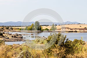 Lake in Spanish Los Barruecos Natural Park