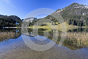 Lake Spitzingsee in Bavaria, Germany