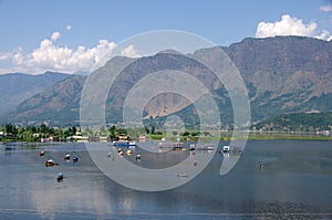 Lake in Srinagar in Kashmir, India