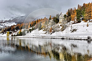 Lake St. Moritz winter