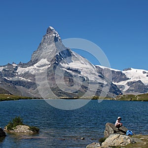 Lake Stelli and Matterhorn, Zermatt.