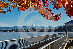 Lake Stevens Washington State on a Bright November morning